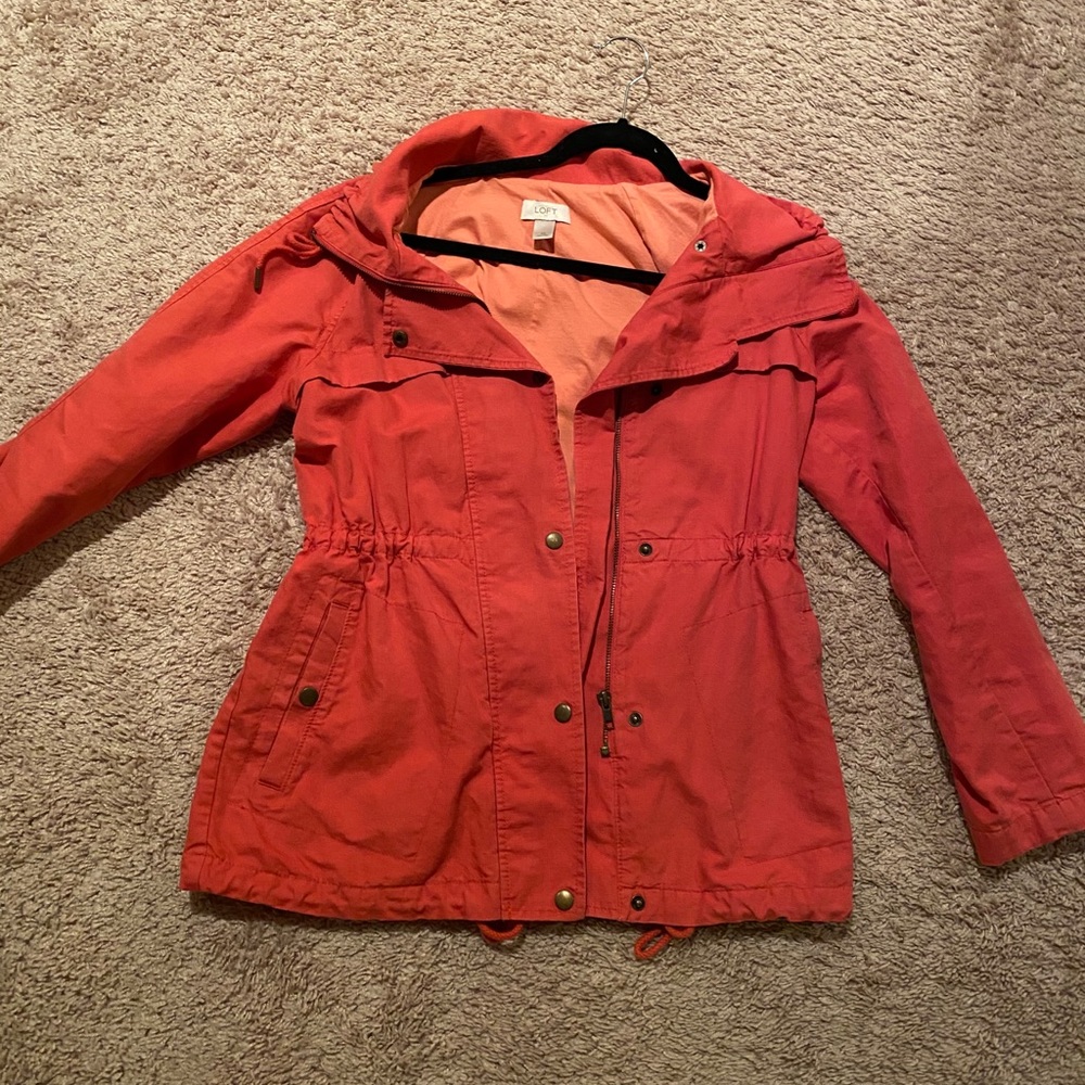 Loft Cargo Jacket - Coral - Size XS